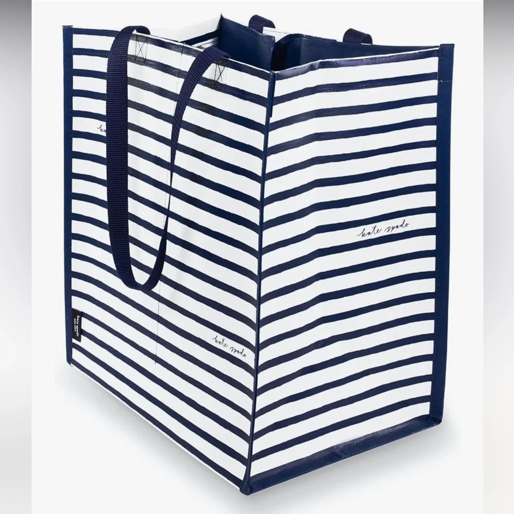 🆕 Kate Spade New York Reusable Shopping Bag, Grocery Tote with Shoulder Straps - Picture 2 of 6